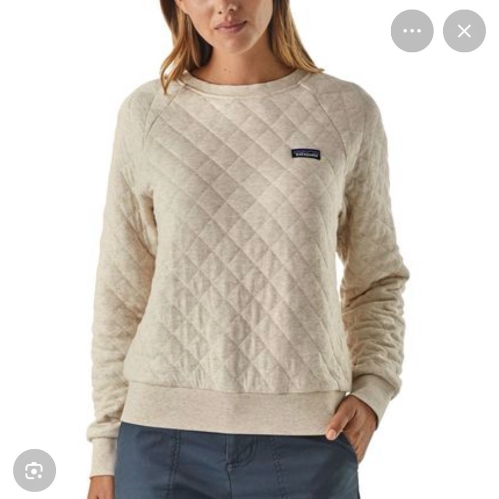 Patagonia quilted Cream Sweater